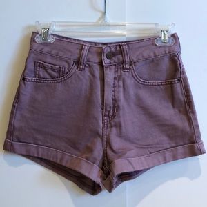 Lavender jean shorts
